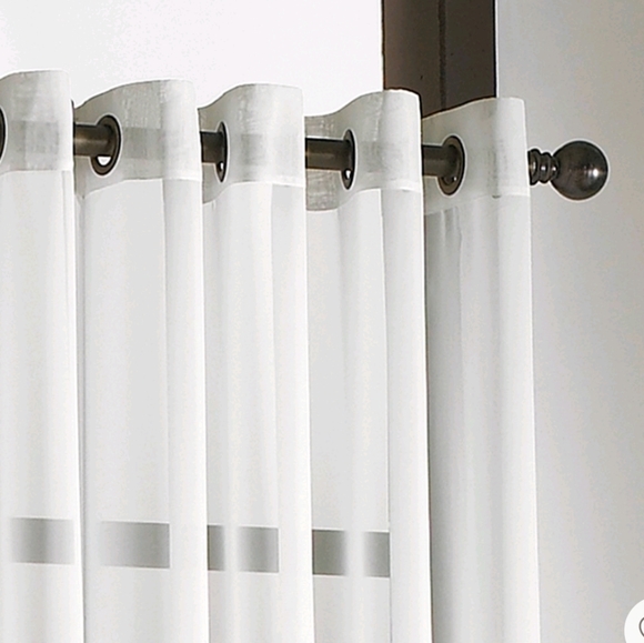 Soho voile one grommet panel NWT WINTER WHITE - Picture 2 of 4